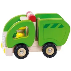 ხის ნაგვის მანქანა goki Machine wooden Garbage truck (green) 55964G