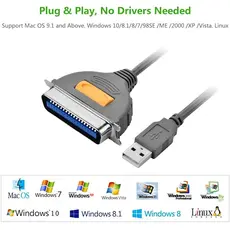 პრინტერის კაბელი UGREEN CR124 (20225) USB to CN36 IEEE1284 Parallel Printer Cable 2m, 5 image