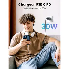 დამტენი UGREEN CD319 (90666) Nexode, 30W, Single port, USB-C, Type-c, Space Gray, 3 image