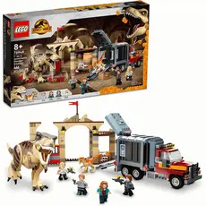 ლეგო LEGO Jurassic World T. rex & Atrociraptor Dinosaur Breakout