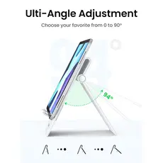 პლანშეტის დამჭერი UGREEN LP406 (30426), Desktop Tablet Stand, White, 5 image