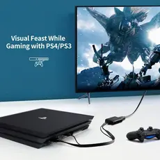 HDMI გადამყვანი UGREEN MM107 (40238) HDMI to DP Converter 0.5m (Black) + USB for power, 6 image