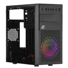 პროცესორის ქეისი 2E Computer case BASIS (RD850) MiniT, Micro ATX,Mini ITX,2xUSB2.0,1xUSB3.0,1x120mm ARGB,acrylic,(side panel), without PSU, black, 2 image