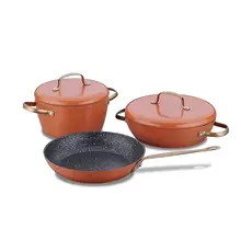 ქვაბების ნაკრები Korkmaz A2607-1 VINTAGE Brown Cookware Set (5 pcs)
