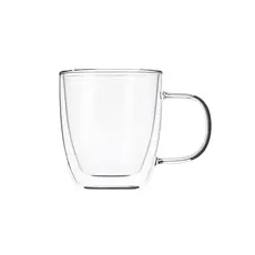 ლატეს ჭიქების ნაკრები ARDESTO Double wall borosilicate glass mug set Ardesto, 310 ml, 2 pcs, with handles, 2 image