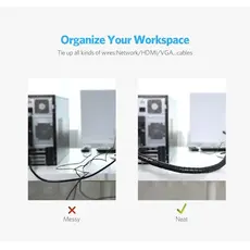 კაბელ მენეჯმენტი UGREEN 30820 Protection Tube DIA 25mm 5m (Black), 6 image