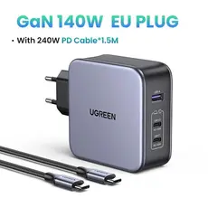 დამტენი UGREEN CD289 (90549), 140W, USB, USB-C, Gray, 4 image