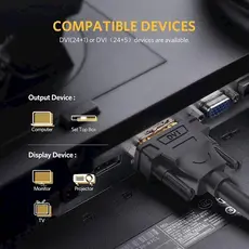 DVI კაბელი UGREEN DV101 (11604) DVI-D 24+1 Male to Male Dual Link Video Cable, 2m, Black, 5 image