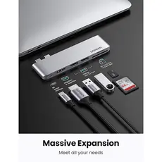 USB-C ჰაბი UGREEN (80856) USB-C Multifunction Adapter, 3 image