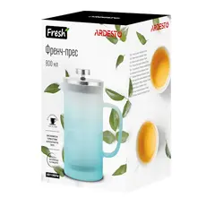 ჩაიდანი Ardesto AR1108BFM 800ml, French Press Fresh, Tiffany blue, 3 image