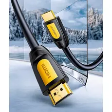 HDMI კაბელი UGREEN HD101 (10129) Round HDMI Cable 2m (Yellow/Black), 4 image