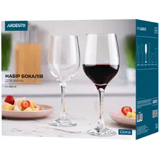 ღვინის ჭიქები Ardesto Wine glasses set Gloria 6 pcs, 480 ml, glass, 3 image