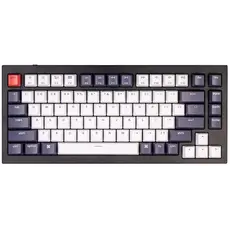 კლავიატურა Keychron Q1 QMK Custom HotSwappable Gateron Phantom Brown Switch Mechanical Keyboard Full Assembled Carbon Black RGB with Knob Russian Layout