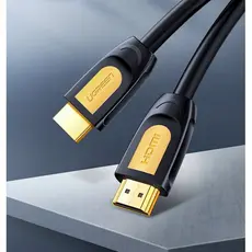 HDMI კაბელი UGREEN HD101 (10129) Round HDMI Cable 2m (Yellow/Black), 5 image