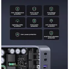 მობილურის დამტენი UGREEN X553 (35042) Nexode Air, 65W, USB, USB-C, Grey, 3 image