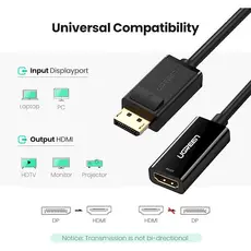 ადაპტერი UGREEN MM137 (40363) DisplayPort to HDMI Female Converter 4K*2K 25cm (Black), 5 image