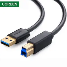 პრინტერის კაბელი UGREEN US210 (10372) USB-B 3.0 Type B to Type A Print Cable 2m (Black), 2 image
