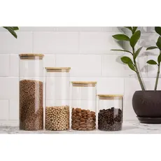 ქილა Ardesto Jar Fresh, 760 ml, round, glass, bamboo, 4 image