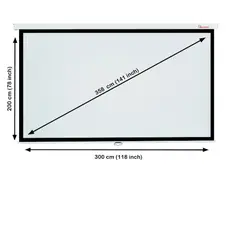 პროექტორის ეკრანი ALLSCREEN MANUAL PROJECTION SCREEN 300X200CM HD FABRIC CWP-11879 Diagonal 141 inch / 358 CM, 3 image