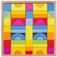 სამაგიდო თამაში Goki Building blocks Rainbow 58624