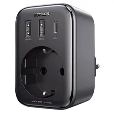 ადაპტერი UGREEN CD314 (90613), 30W, 1 Socket, USB-A, USB-C, Gray, 2 image