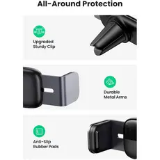 მობილურის დამჭერი Ugreen LP120 (10422), Air Vent Phone Holder, Gray, 3 image