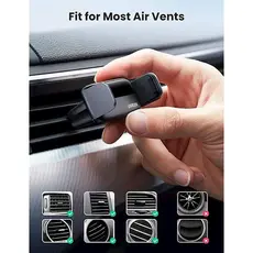 მობილურის დამჭერი Ugreen LP120 (10422), Air Vent Phone Holder, Gray, 6 image