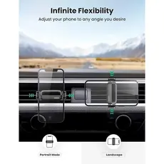 მობილურის დამჭერი Ugreen LP120 (10422), Air Vent Phone Holder, Gray, 5 image