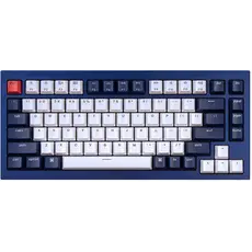 კლავიატურა Keychron Q1 QMK Custom HotSwappable Gateron Phantom Red Switch Mechanical Keyboard Full Assembled Navy Blue RGB with Knob Russian Layout, 2 image