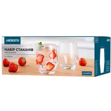 ჭიქების ნაკრები Ardesto Low glasses set Loreto 370 ml, 6 pcs, glass, 3 image