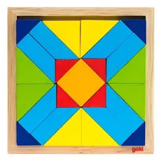 ასაწყობი ხის ფაზლი Goki The wooden puzzle The world of shapes - rectangle 57572-4