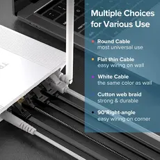 ქსელის კაბელი UGREEN NW102 (20161) Cat6 Patch Cord UTP Lan Cable 3m (Black), 9 image