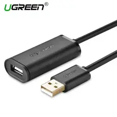 USB დამაგრძელებელი Ugreen US121 (10324) USB 2.0 Active Extension Cable with Chipset 20m (Black), 2 image