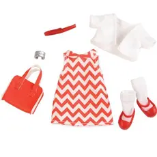 თოჯინის ტანსაცმელი LORI 6" DOLL CHEVRON DRESS, 3 image