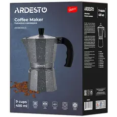 ყავის მადუღარა Ardesto Coffee Maker Gemini Molise, 9 cups, grey, aluminum, 6 image