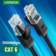ქსელის კაბელი UGREEN NW102 (20161) Cat6 Patch Cord UTP Lan Cable 3m (Black), 5 image