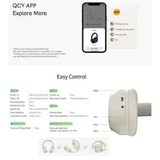 ყურსასმენი QCY H2 Pro Bluetooth 5.3 ENC Call Noise Cancelling White, 4 image