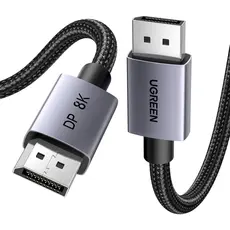 ვიდეო კაბელი UGREEN DP120 (25906), 8K DP to DP, 3m, Grey/Black, 2 image