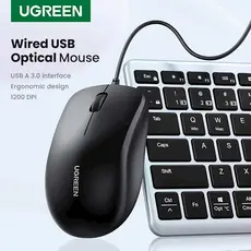 მაუსი UGREEN MU007 (90789), Wired, USB, Mouse, Black, 4 image