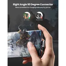 USB კაბელი UGREEN US176 (20856), 18W, USB-A to Type-C 90 Degree, 1m, Space Grey, 3 image