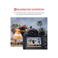 ციფრული ფოტოაპარატი Canon EOS R10 BODY 24.2MP APS-C CMOS Sensor 4K30 Video, 4K60 with Crop; HDR-PQ Multi-Function Shoe, Wi-Fi and Bluetooth, 5 image