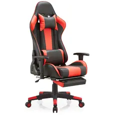 სათამაშო სავარძელი ALLX SK8825, Gaming Chair, Red/Black, 4 image