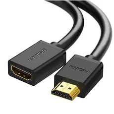 HDMI კაბელი UGREEN HD107 (10142), HDMI Male to Female Cable, 2m, Black, 2 image