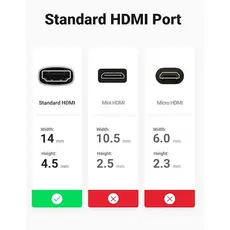 ადაპტერი UGREEN HD159 (90592), HDMI Female to HDMI Female Adapter, Grey, 4 image