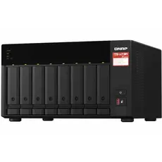 კვების წყარო 8-bay NAS AMD Ryzen V1000 series V1500B 4C/8T 2.2GHz 8GB DDR4 RAM (2 x SODIMM slots max. 64GB optional ECC RAM support) 8x SATA 6Gb/s bays 2x M.