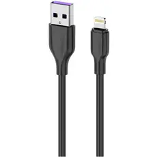 კაბელი 2E Cable USB-A - Lightning Glow 1m Black