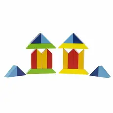 ხის ასაწყობი ფაზლი Goki The wooden puzzle The world of shapes - square 57572-3, 4 image