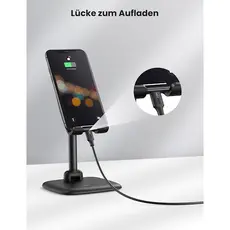 მობილურის სამაგრი UGREEN LP287 (10999), Adjustable Desk Phone Holder, Black, 4 image