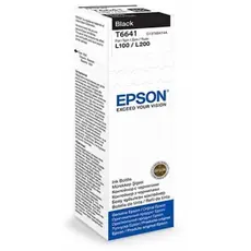 კარტრიჯი EPSON ORIGINAL (C13T66414A) I/C (b) L100 Black ink bottle 70 ml, 2 image
