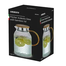 დოქი Ardesto AR2615PG 1500ml, Pitcher Dew With Bamboo Lid, 3 image